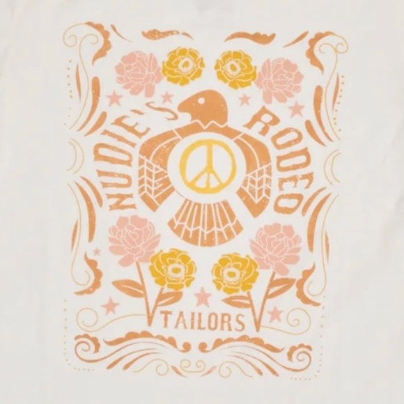 MIDNIGHT RIDER UNISEX NUDIE PEACE DOVE TEE (L) - Picture 7 of 7